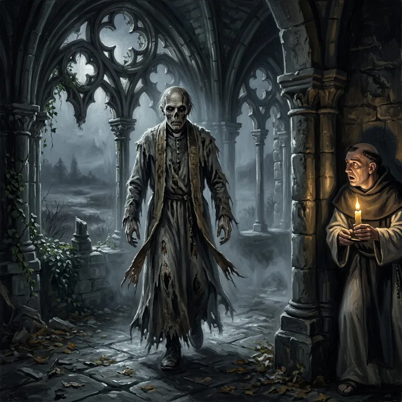Illustration of Byland Abbey revenants