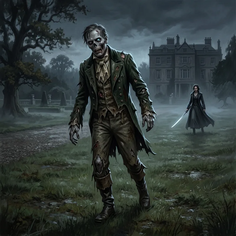 Illustration of Zombies of Pride and Prejudice and Zombies