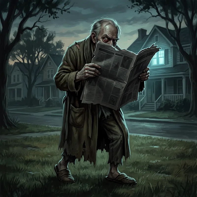 Illustration of Newspaper Zombie