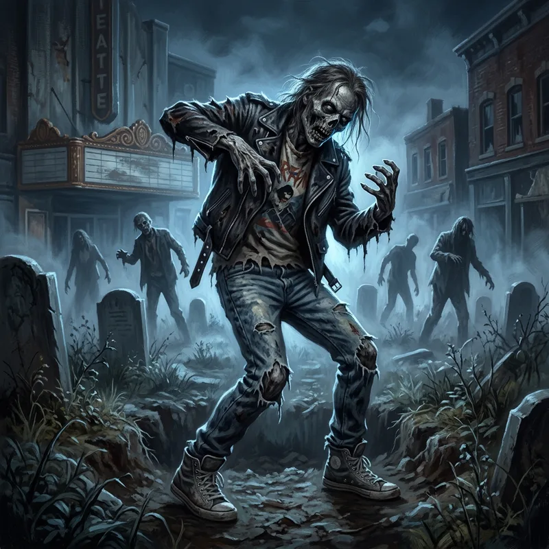 Illustration of Thriller zombies