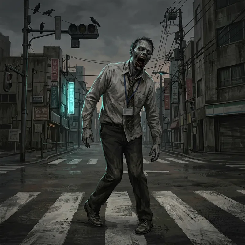 Illustration of Zombies of Zom 100